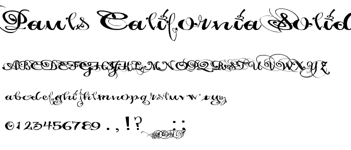 Pauls California Solid font